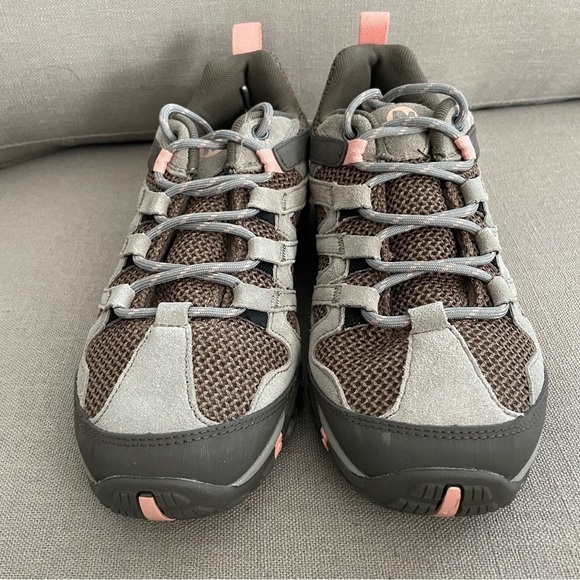 Merrell Alverstone Hiking Shoes Aluminum Grey Pink Low Lace Up Women’s Size 8.5 - Picture 2 of 9